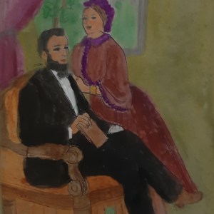 אייב ומרי לינקולן, 19X14 ס"מ